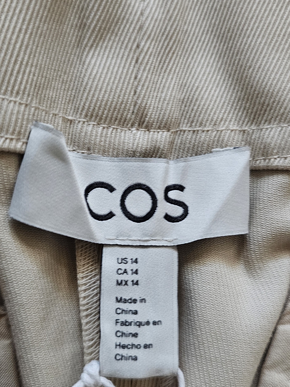 COS Women’s Beige Cotton Pants